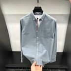 Asher | Men's Oxford Button-Down Shirt, Long-Sleeve Smart Casual Shirt | Animated Apparel