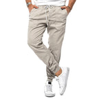 Max | Men's Slim-Fit Jogger Trousers, Drawstring Waist Casual Trousers | Animated Apparel | Beige