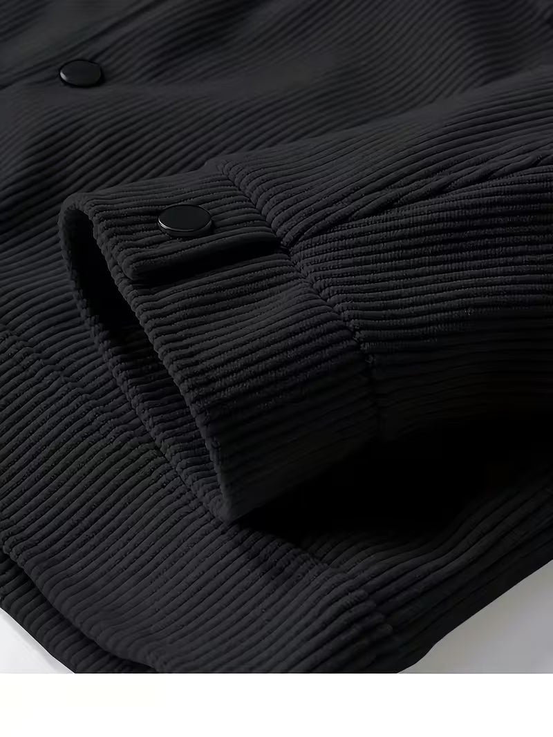 Wesley | Men's Corduroy Jacket with Classic Collar, Casual Overshirt | Animated Apparel