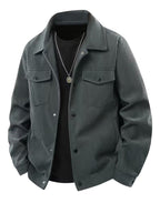 Wesley | Men's Corduroy Jacket with Classic Collar, Casual Overshirt | Animated Apparel