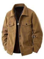 Wesley | Men's Corduroy Jacket with Classic Collar, Casual Overshirt | Animated Apparel
