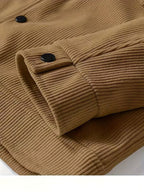 Wesley | Men's Corduroy Jacket with Classic Collar, Casual Overshirt | Animated Apparel