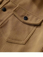 Wesley | Men's Corduroy Jacket with Classic Collar, Casual Overshirt | Animated Apparel