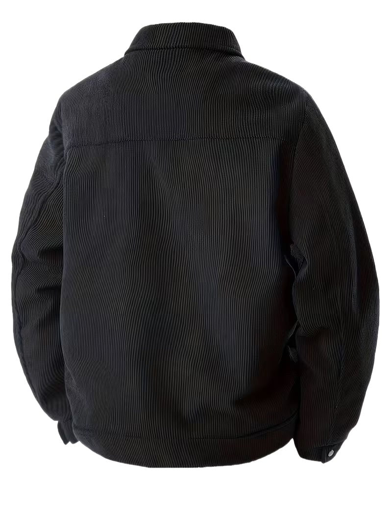 Wesley | Men's Corduroy Jacket with Classic Collar, Casual Overshirt | Animated Apparel