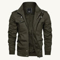 Maxwell | Men's Fleece-Lined Zip-Up Jacket, Military-Style Autumn Coat | Animated Apparel