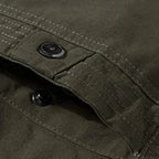 Maxwell | Men's Fleece-Lined Zip-Up Jacket, Military-Style Autumn Coat | Animated Apparel
