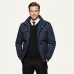 Maxwell | Men's Fleece-Lined Zip-Up Jacket, Military-Style Autumn Coat | Animated Apparel