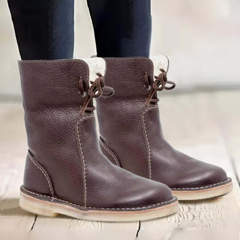 Melanie | Women's Waterproof Fur-Lined Winter Boots, Slip-On Winter Boots | Animated Apparel