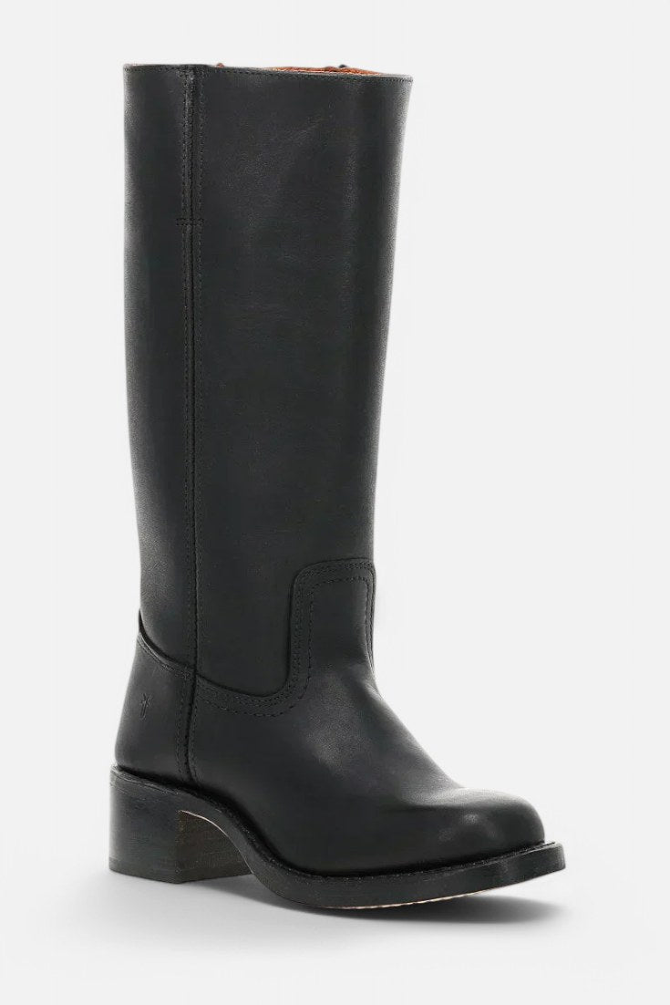 Millie | Women's Knee-High Leather Boots with Block Heel, Elegant Leather Boots | Animated Apparel