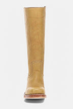 Millie | Women's Knee-High Leather Boots with Block Heel, Elegant Leather Boots | Animated Apparel