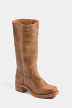 Millie | Women's Knee-High Leather Boots with Block Heel, Elegant Leather Boots | Animated Apparel
