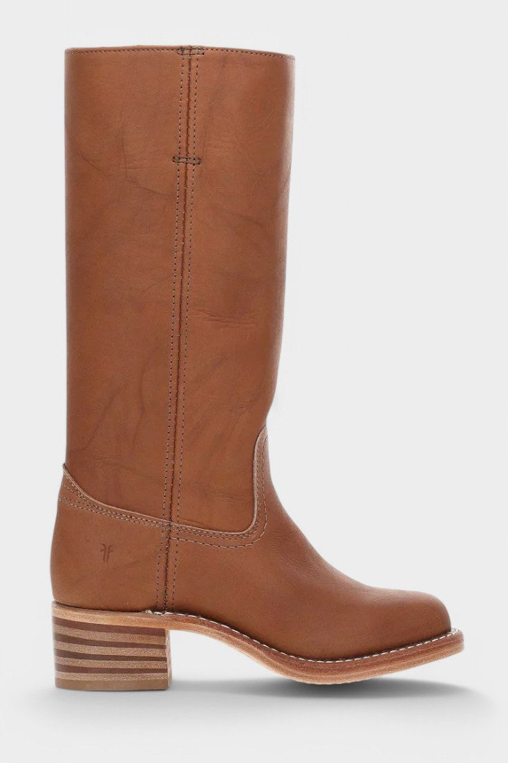 Millie | Women's Knee-High Leather Boots with Block Heel, Elegant Leather Boots | Animated Apparel