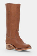 Millie | Women's Knee-High Leather Boots with Block Heel, Elegant Leather Boots | Animated Apparel
