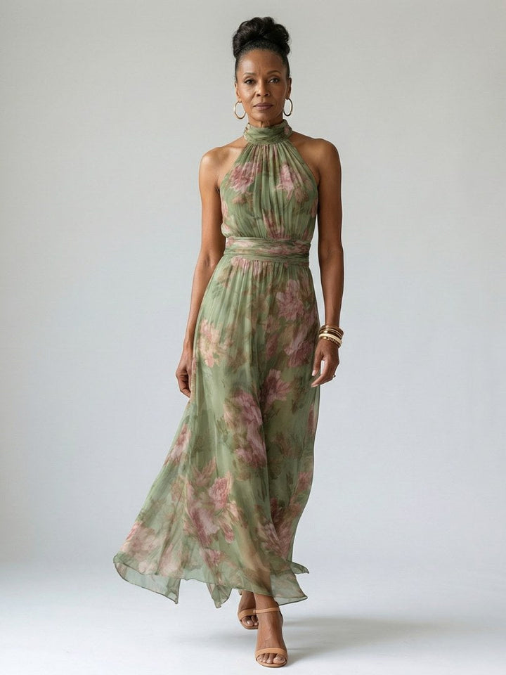 Mirelle | Women's Halter Gathered Midi Dress - image 5