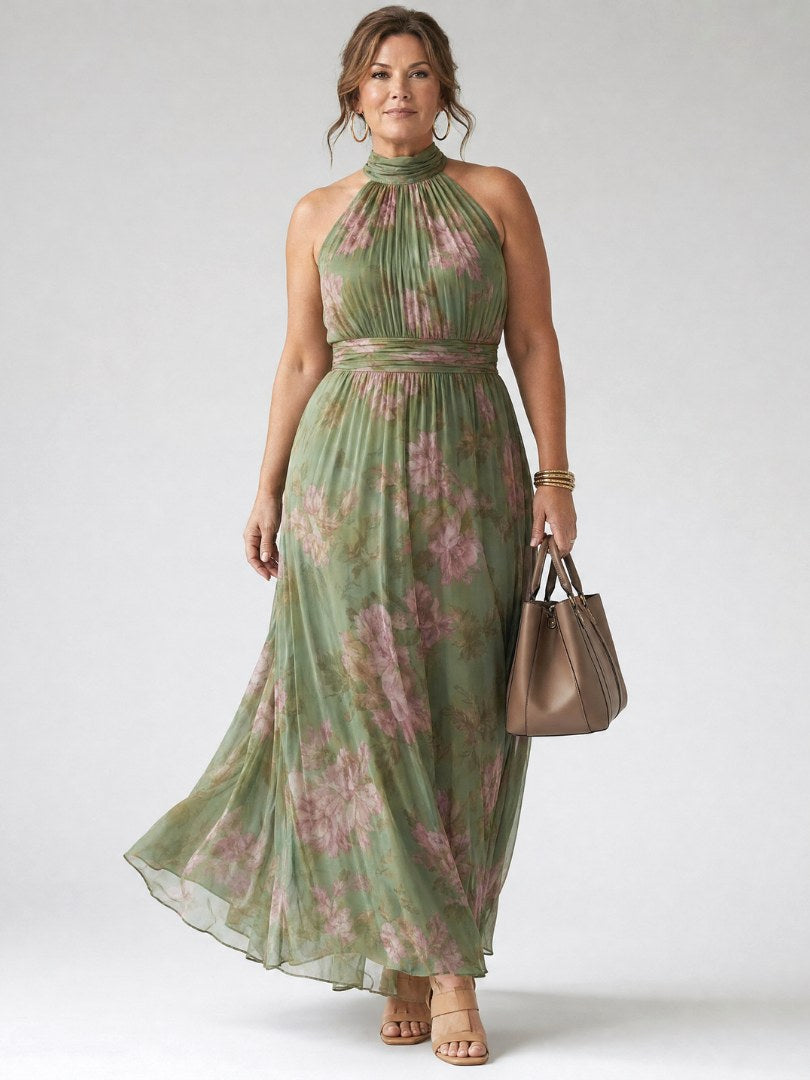Mirelle | Women's Halter Gathered Midi Dress - image 6