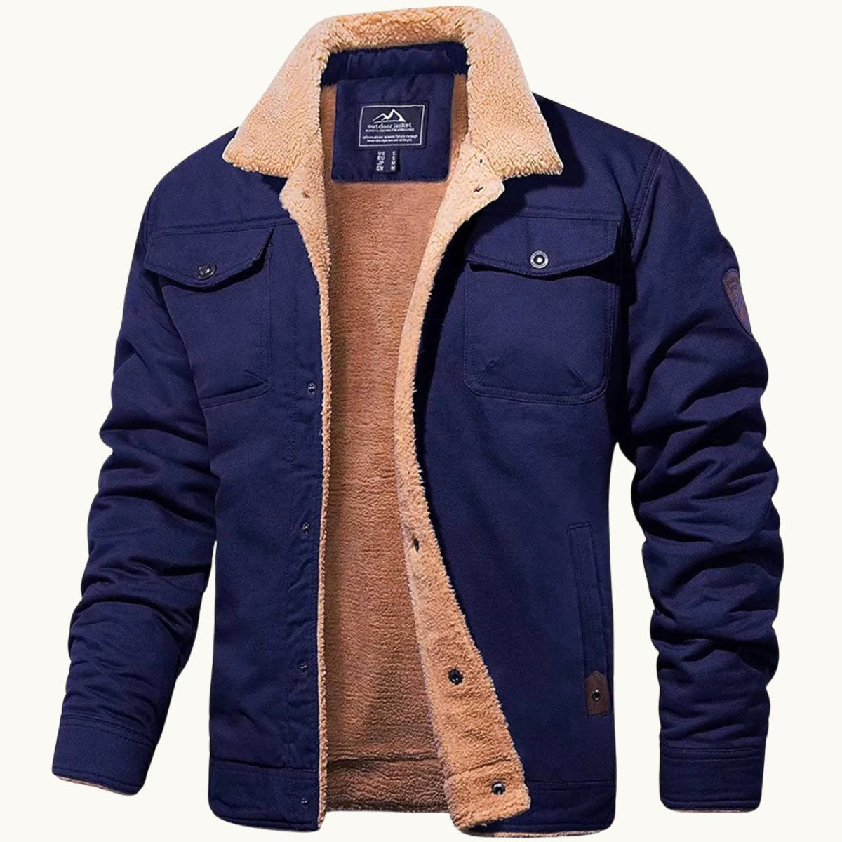 Mitchell | Men's Fleece-Lined Winter Coat, Warm Everyday Coat | Animated Apparel
