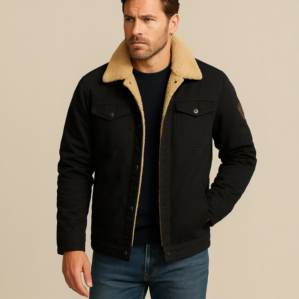 Mitchell | Men's Fleece-Lined Winter Coat, Warm Everyday Coat | Animated Apparel