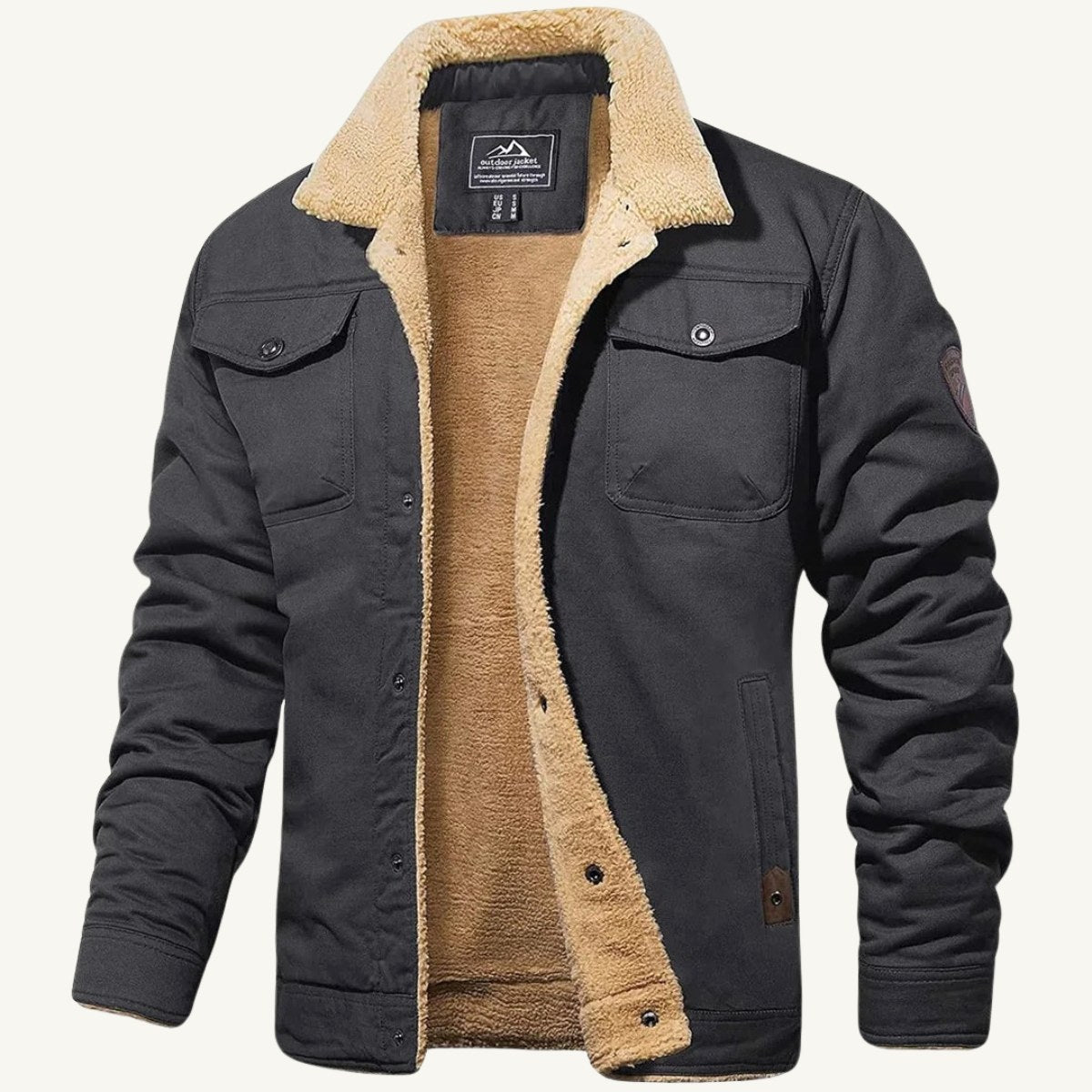 Mitchell | Men's Fleece-Lined Winter Coat, Warm Everyday Coat | Animated Apparel