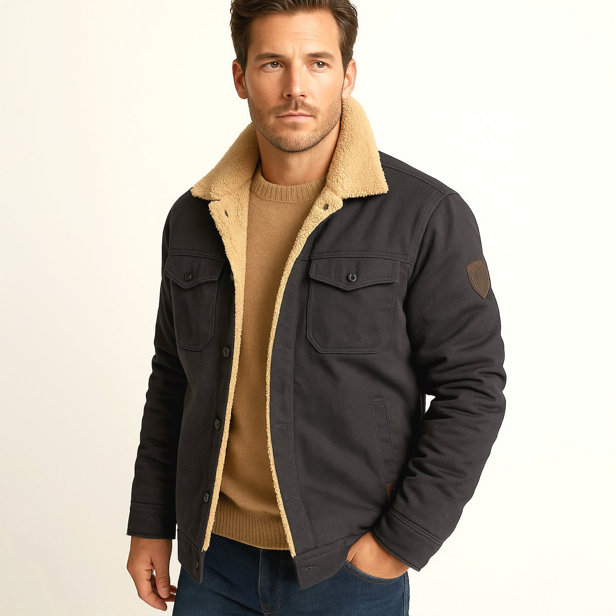 Mitchell | Men's Fleece-Lined Winter Coat, Warm Everyday Coat | Animated Apparel