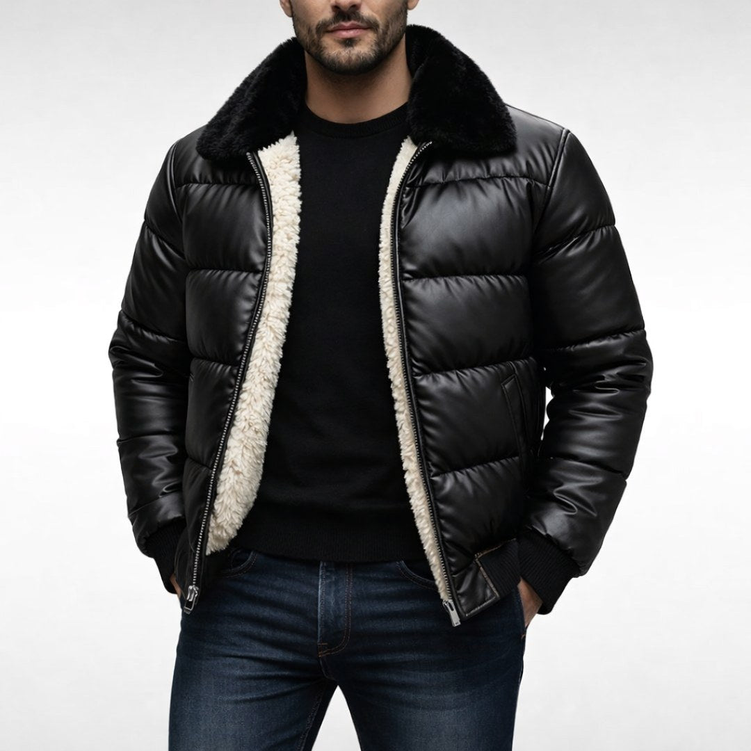 Mitchell | Men's Puffer Jacket, Bold Urban Coat | Animated Apparel