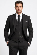 Isaiah | Men's Three-Piece Tailored Suit, Jacket Waistcoat Trousers | Animated Apparel
