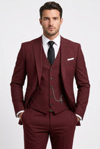 Isaiah | Men's Three-Piece Tailored Suit, Jacket Waistcoat Trousers | Animated Apparel