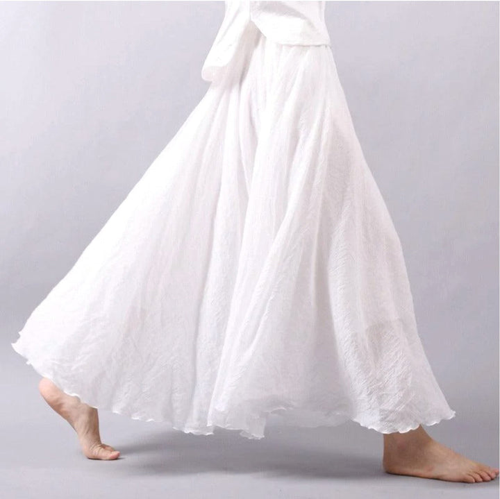 Morgan | Women's Flowy Summer Skirt - White