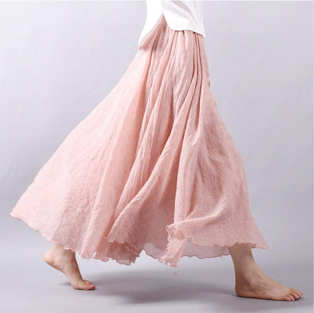 Morgan | Women's Flowy Summer Skirt - Light Pink