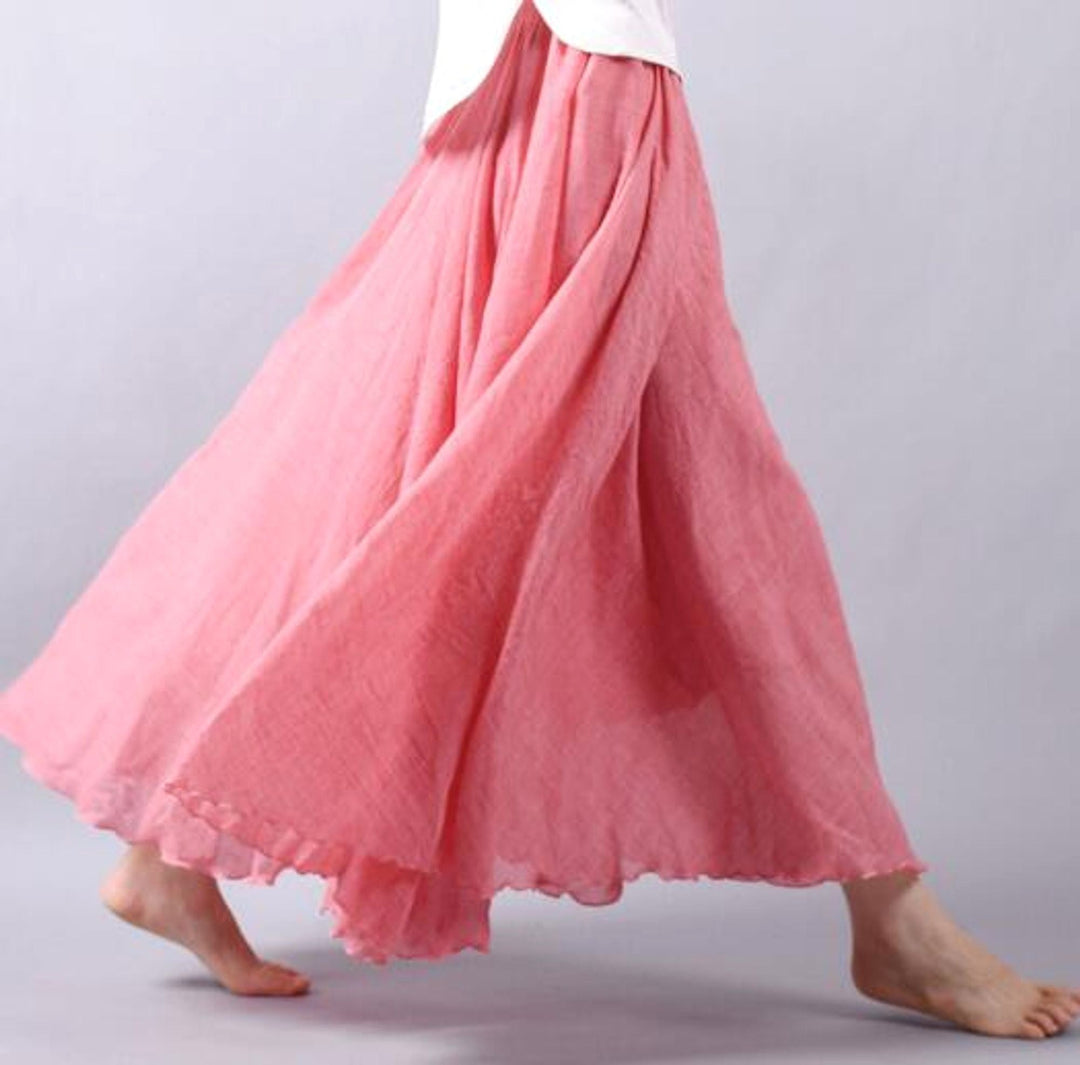Morgan | Women's Flowy Summer Skirt - Pink