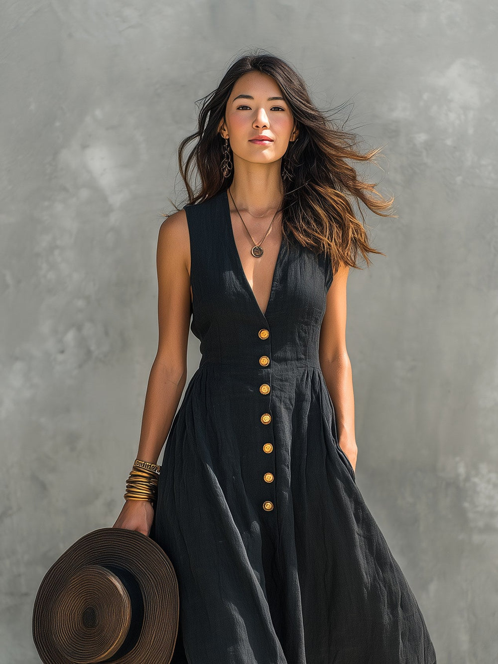 Morgan | Women's V-Neck Sleeveless Maxi Dress - image 2