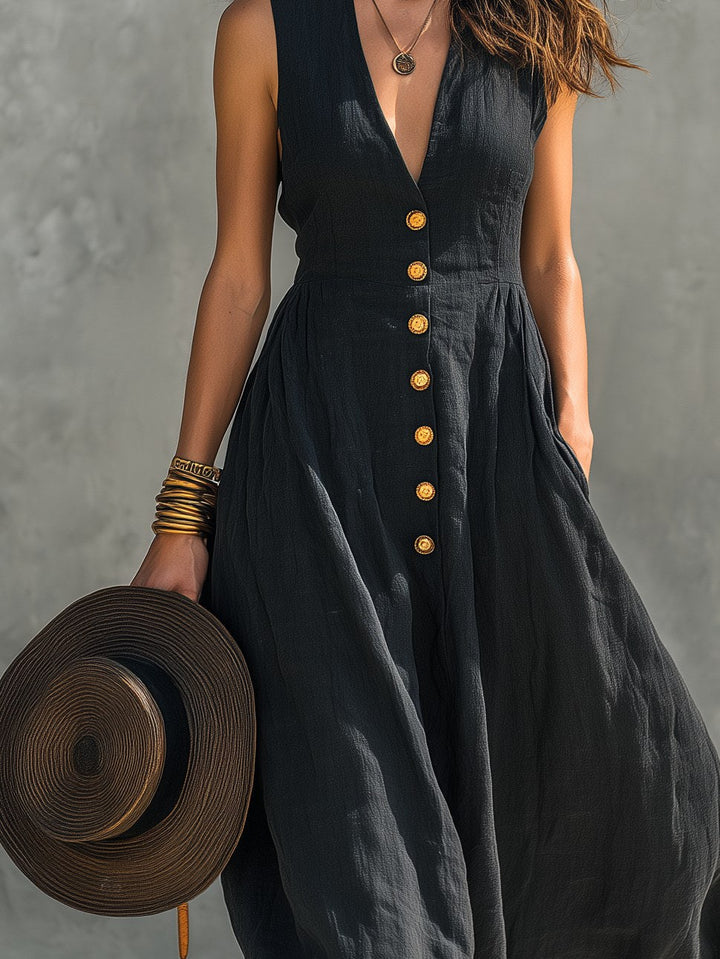 Morgan | Women's V-Neck Sleeveless Maxi Dress - image 4
