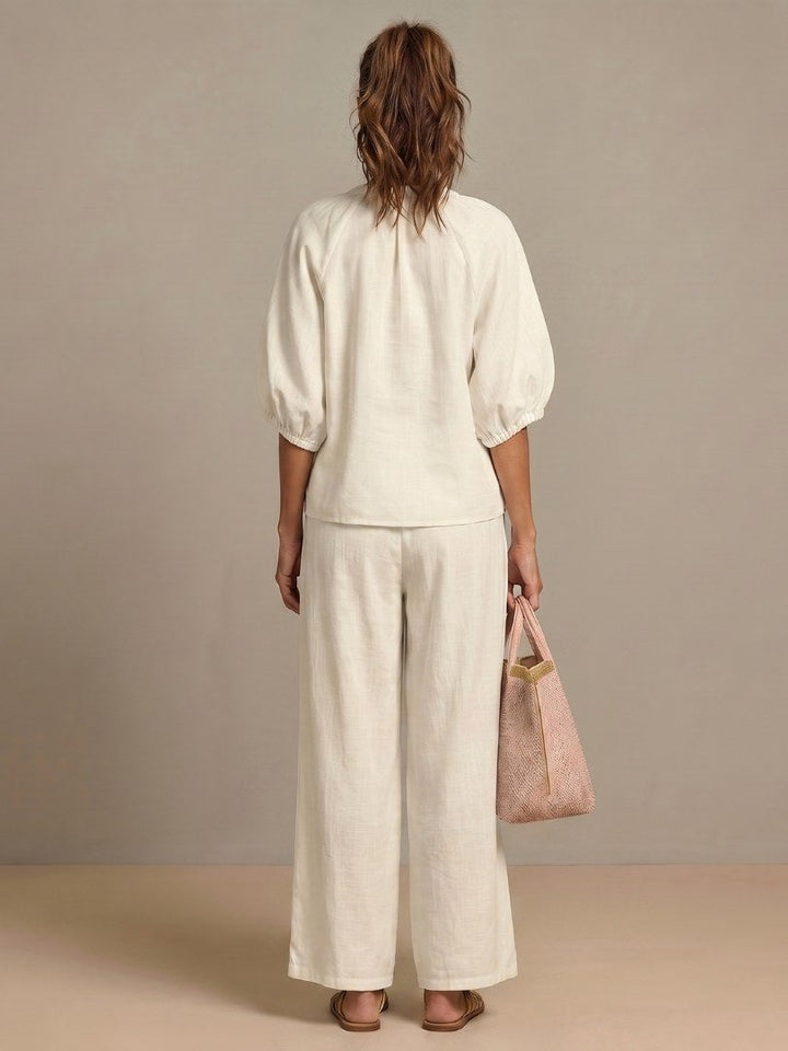Natalia | Women's Zip Front Blouson Two-Piece Set - image 12