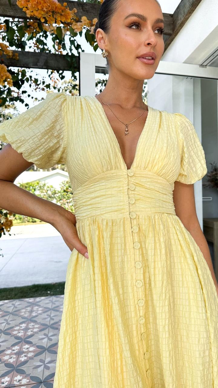 Natalie | Women's Button-Front Flowy Maxi Dress - image 6