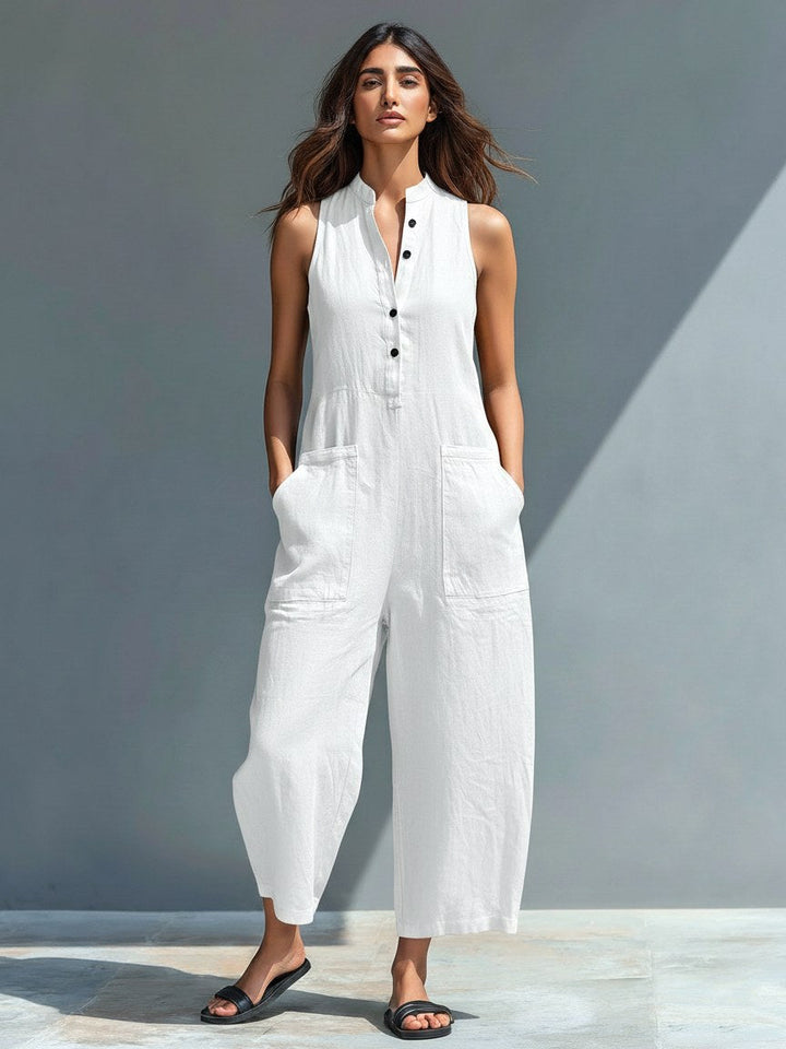 Natalie | Women's Elegant Sleeveless Jumpsuit - image 7