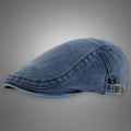Natalie | Women's Vintage Cotton Beret, Breathable One-Size Hat | Animated Apparel | Blue
