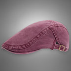 Natalie | Women's Vintage Cotton Beret, Breathable One-Size Hat | Animated Apparel | Red