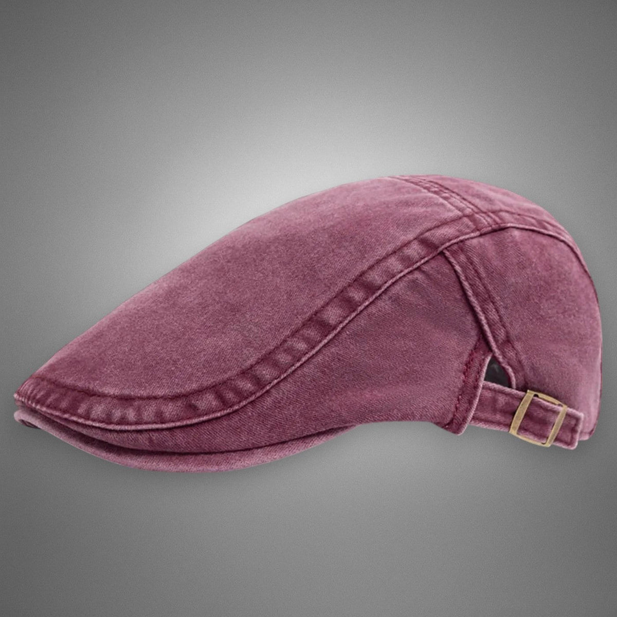 Natalie | Women's Vintage Cotton Beret, Breathable One-Size Hat | Animated Apparel | Red