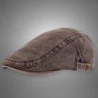 Natalie | Women's Vintage Cotton Beret, Breathable One-Size Hat | Animated Apparel | Brown