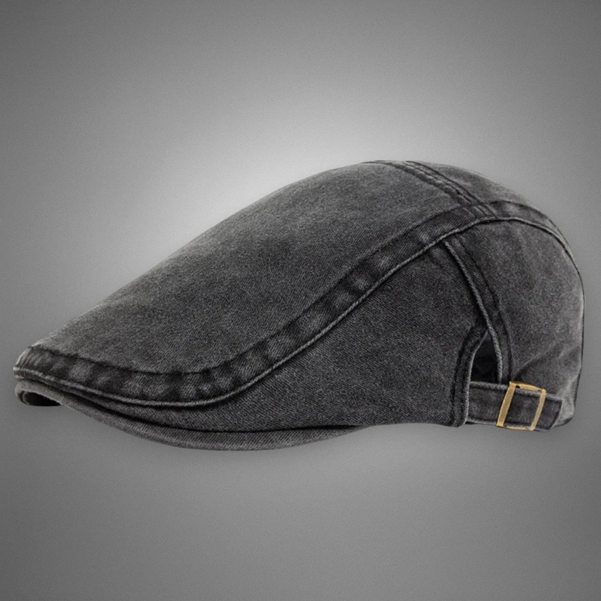 Natalie | Women's Vintage Cotton Beret, Breathable One-Size Hat | Animated Apparel | Black