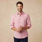Nathan | Men's Long Sleeve Linen Shirt, Vintage Tailored Shirt | Animated Apparel