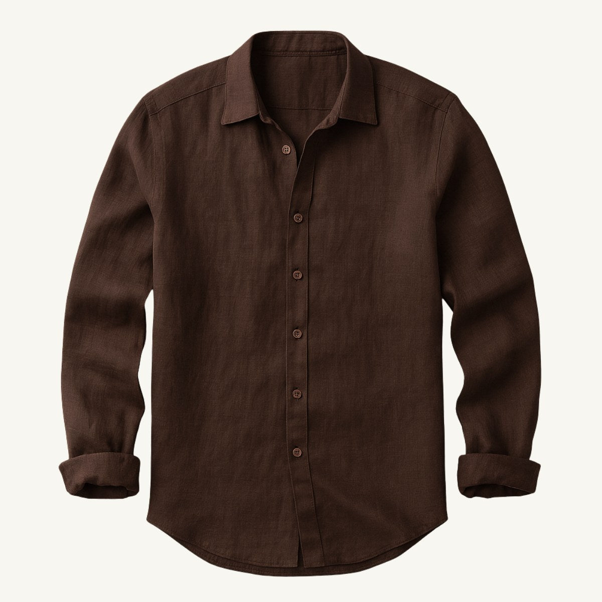 Nathan | Men's Long Sleeve Linen Shirt, Vintage Tailored Shirt | Animated Apparel