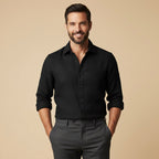 Nathan | Men's Long Sleeve Linen Shirt, Vintage Tailored Shirt | Animated Apparel