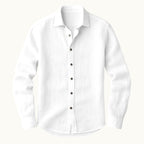 Nathan | Men's Long Sleeve Linen Shirt, Vintage Tailored Shirt | Animated Apparel
