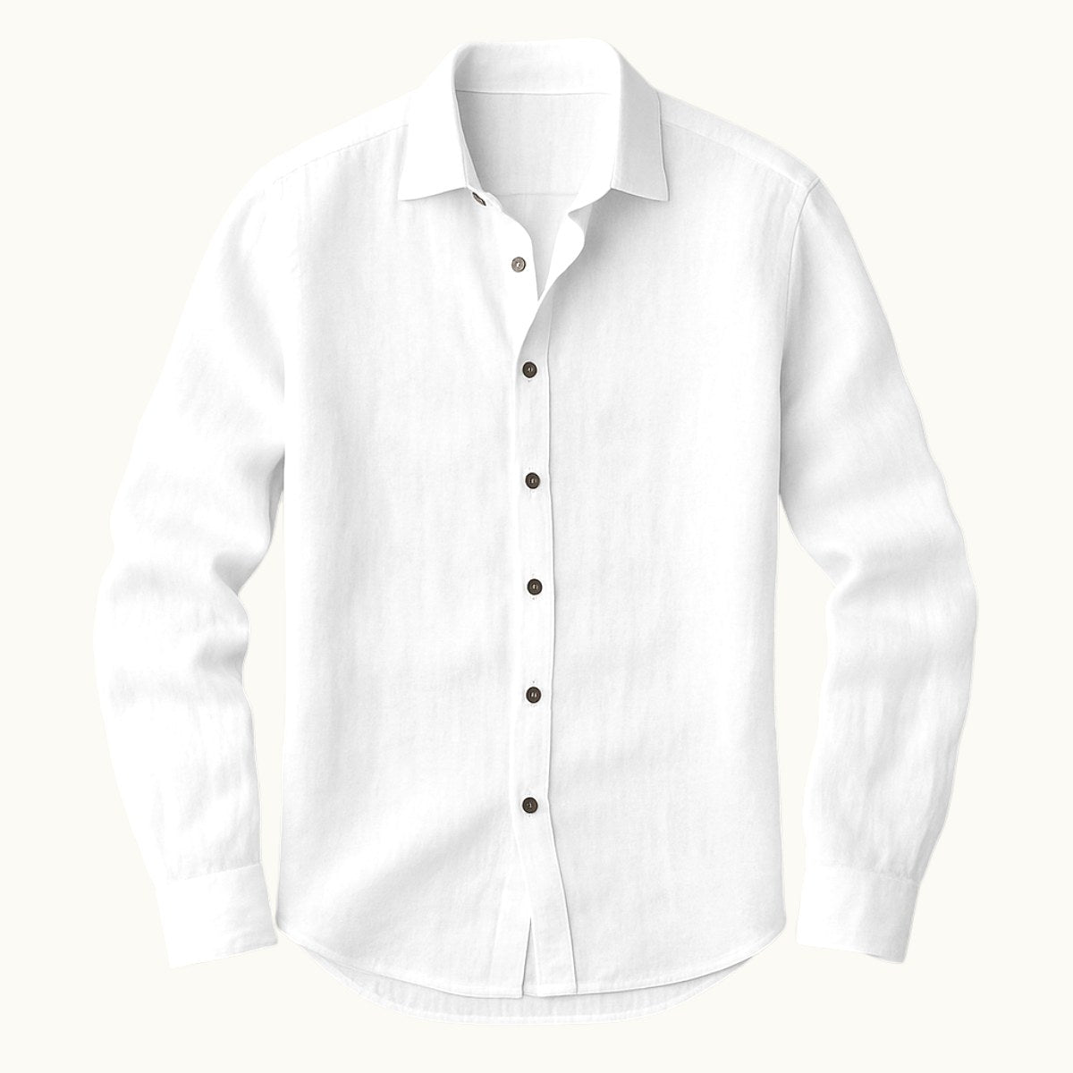 Nathan | Men's Long Sleeve Linen Shirt, Vintage Tailored Shirt | Animated Apparel