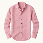 Nathan | Men's Long Sleeve Linen Shirt, Vintage Tailored Shirt | Animated Apparel