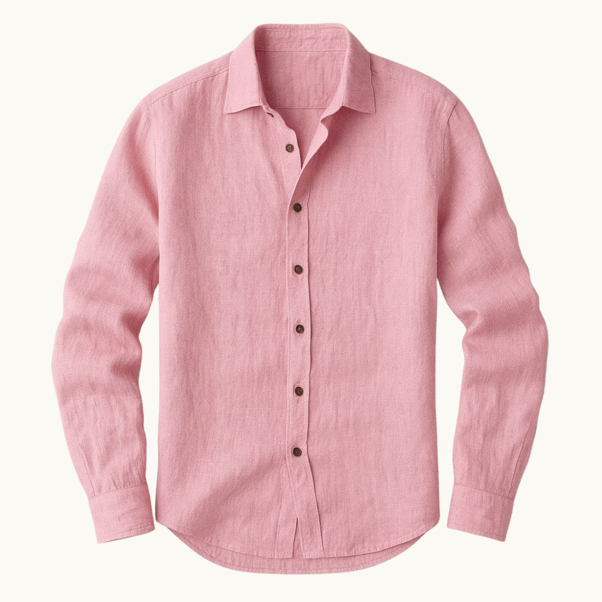 Nathan | Men's Long Sleeve Linen Shirt, Vintage Tailored Shirt | Animated Apparel
