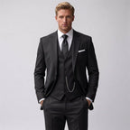 Jonathan | Men's Slim-Fit Three-Piece Suit, Tailored Blazer Suit | Animated Apparel
