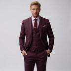 Jonathan | Men's Slim-Fit Three-Piece Suit, Tailored Blazer Suit | Animated Apparel