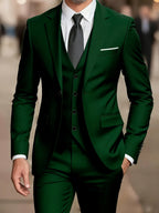 Jayden | Men's Fitted Three-Piece Suit, Tailored Blazer Suit | Animated Apparel
