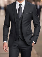 Jayden | Men's Fitted Three-Piece Suit, Tailored Blazer Suit | Animated Apparel